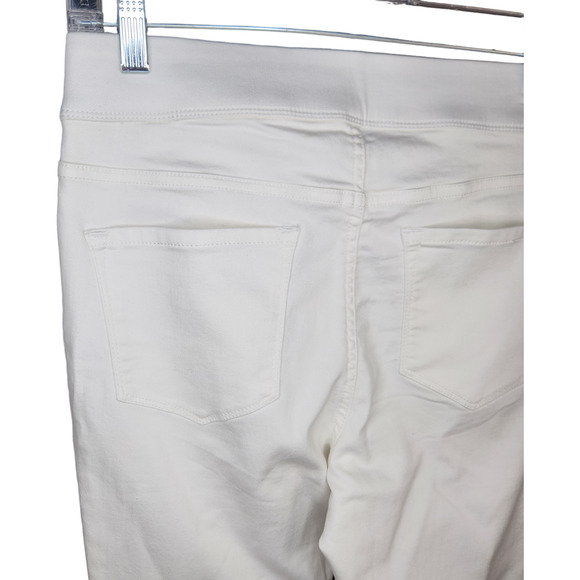 Martha Stewart Women's Jeans Size 8 White Knit Denim Ankle Pull On Elastic NWOT - Picture 5 of 16